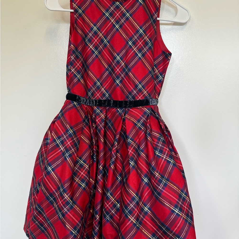 American Girl taffeta tartan plaid dress.  Holidays.  Wedding.